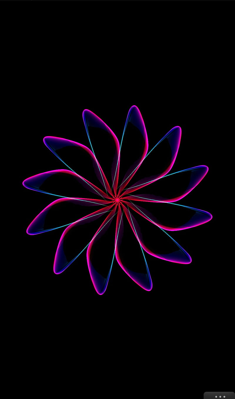 Flower Neon Glow, abstract, dp, new, red, sunflower, HD phone ...