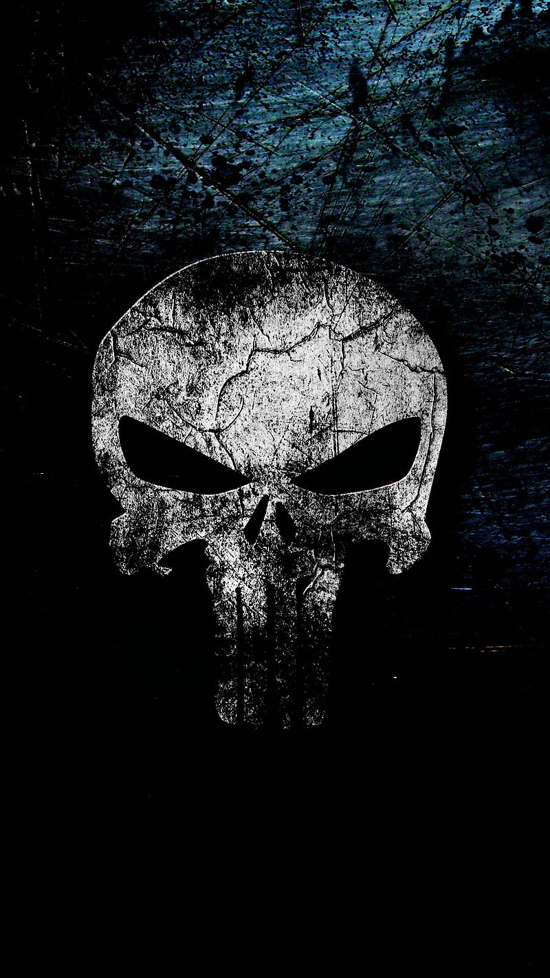 Download Punisher Logo iPhone Dark Wallpaper