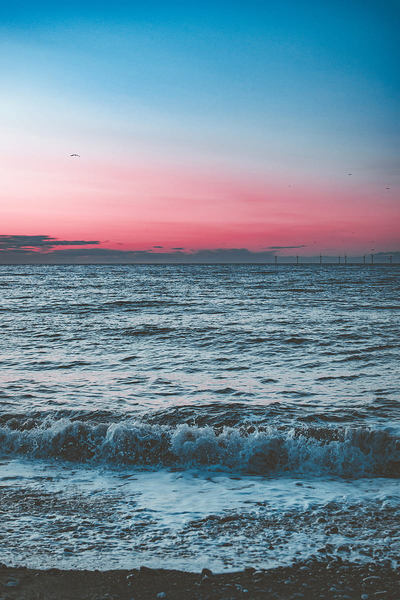 Scenic Of Beach During Dawn, HD phone wallpaper