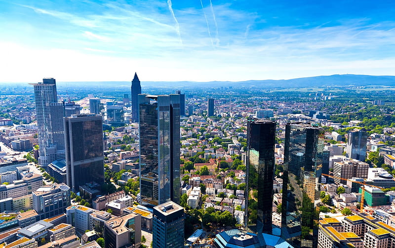 Frankfurt Germany, highrise, city, germany, frankfurt, HD wallpaper