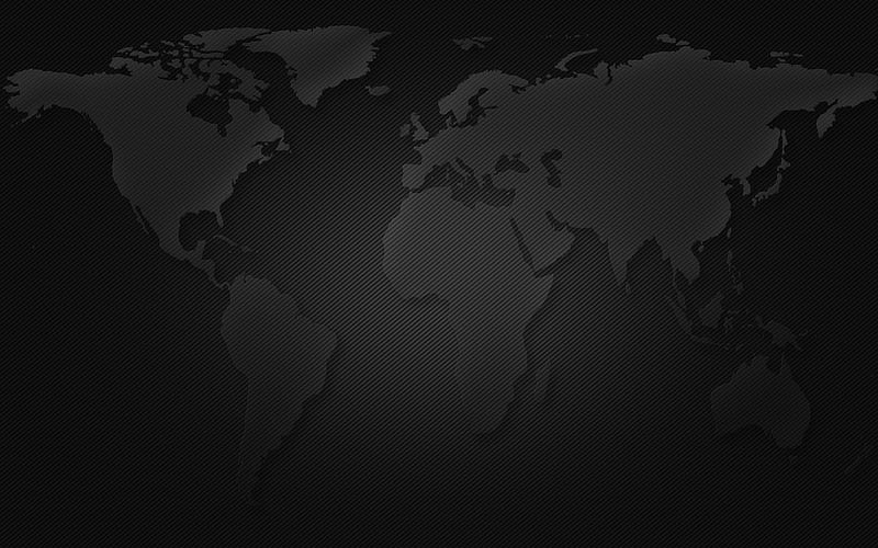 black and gray world map world map P # # #. Map background, Black background , Black, HD wallpaper