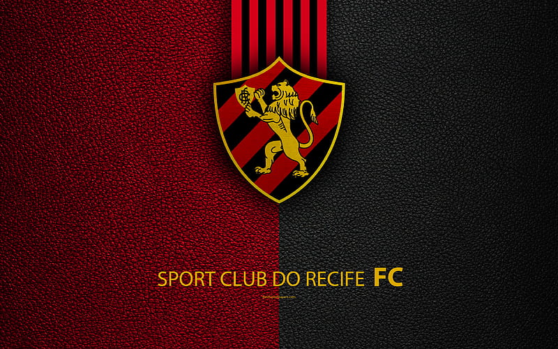 Sport Club do Recif FC Brazilian football club, Brazilian Serie A, leather texture, emblem, logo, Recife, Pernambuco, Brazil, football, HD wallpaper