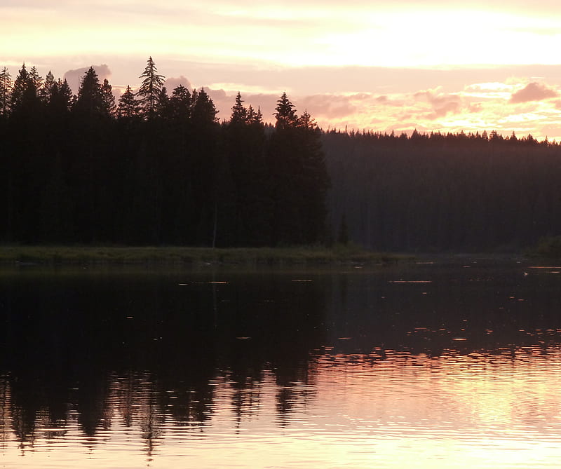 Evening Lake, fishing, fun, outdoor, redneck, sunset, water, HD wallpaper