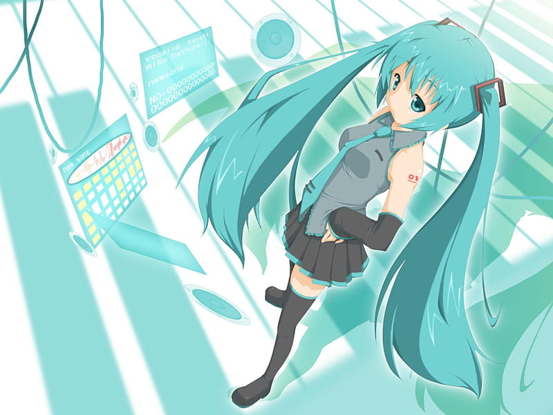 Hatsune Miku Pretty Nice Anime Aqua Beauty Anime Girl Vocaloids Twintail Hd Wallpaper