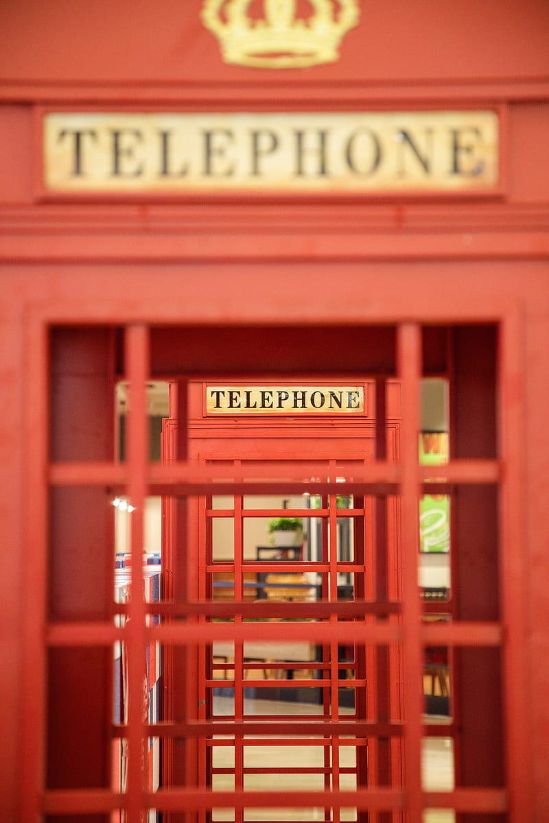 telephone box, telephone, red, box, HD phone wallpaper