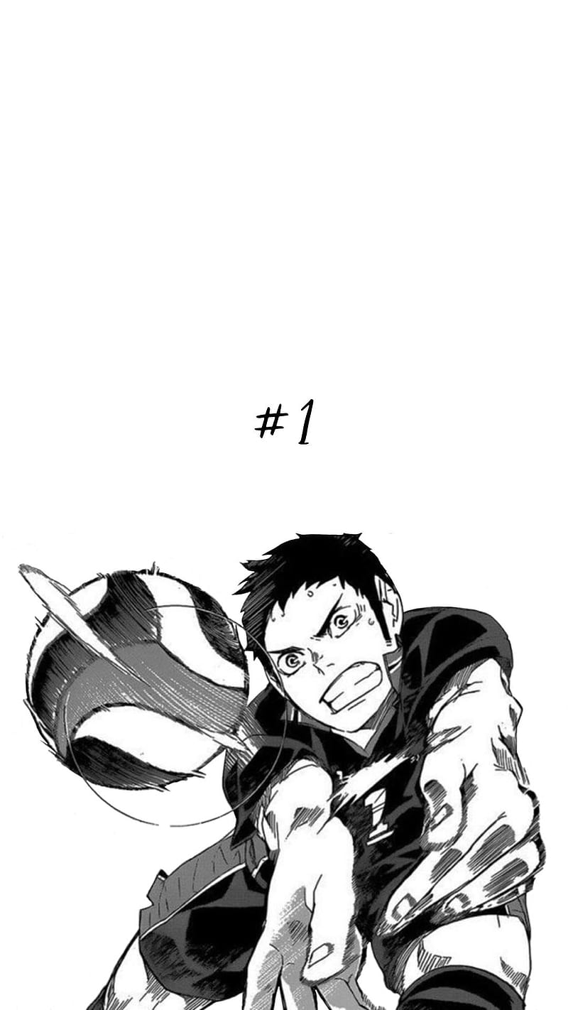 This Is My First Self Made Ever, Thought I Tried With Our Favorite Captain. I Like The Sober Black And White Style Of The Manga Panels. I'm Thinking Of Maybe Doing Other, Haikyuu Captains, HD phone wallpaper