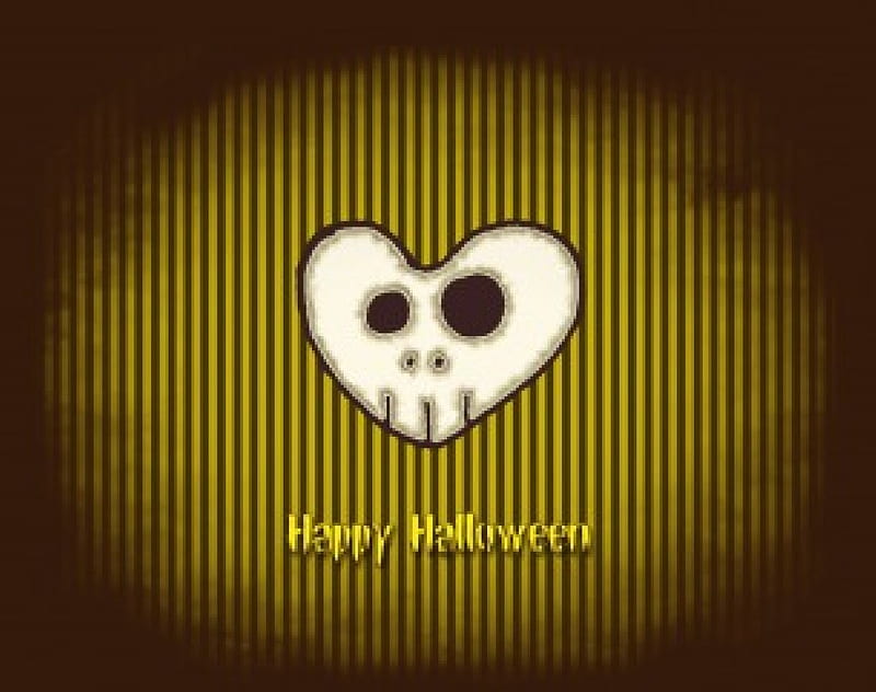 Halloween Skull / Heart, irish, halloween, scarry, angry, dark, heart, samhain, celtic, skull, HD wallpaper