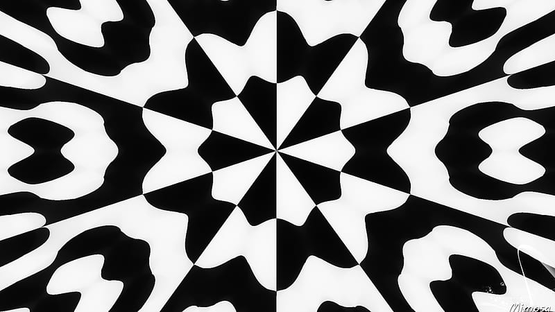 Abstract, Pattern, Shapes, Black & White, HD wallpaper