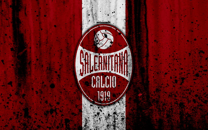 Salernitana grunge, Serie B, football, Italy, soccer, stone texture, football club, Salernitana FC, HD wallpaper