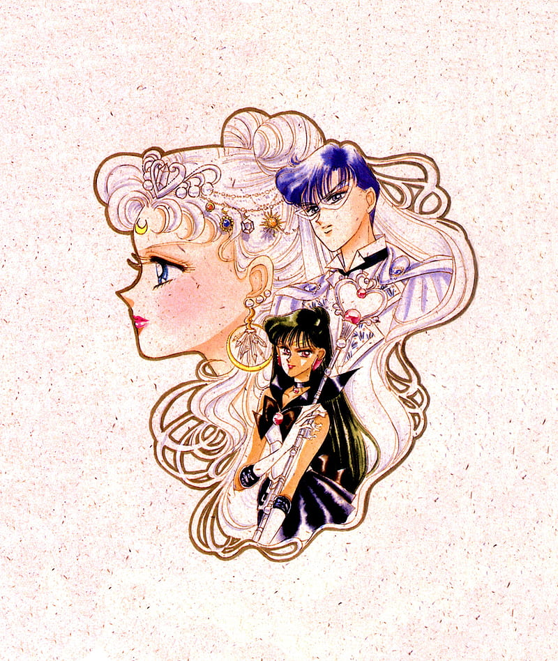 Sailor Moon, anime, manga, prince, princess, sailor pluto, tuxedo, tuxedo mask, HD phone wallpaper