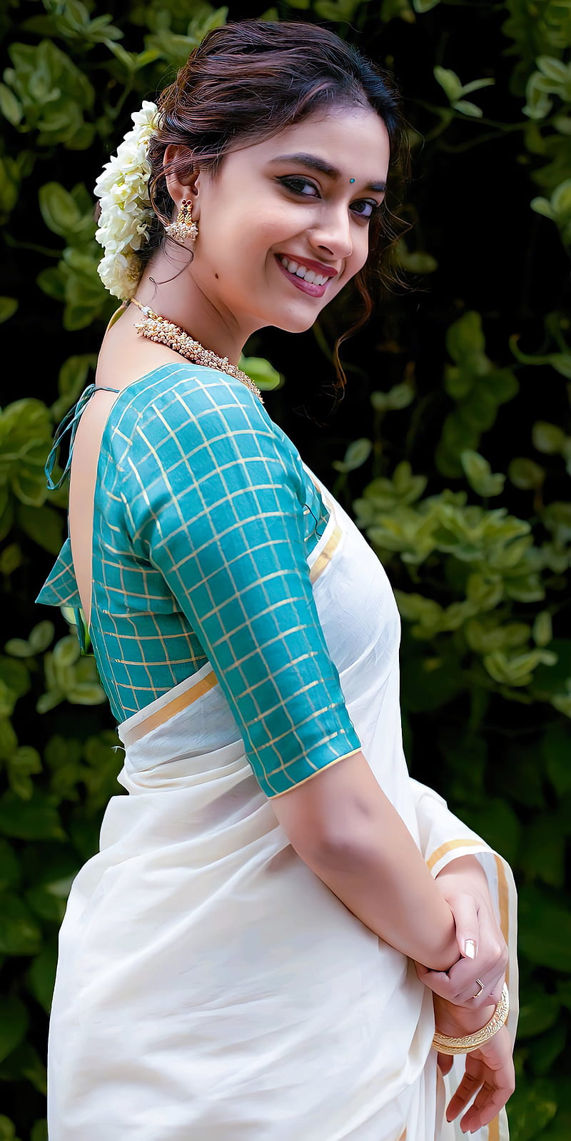 Keerthi Suresh New Pics in Blue Dress