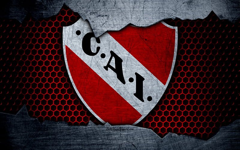 Independiente Superliga, logo, grunge, Argentina, soccer, football club, metal texture, art, Independiente FC, HD wallpaper