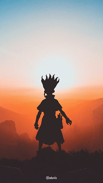 Senku Dr stone, anime, dr stone, dr stone, goku, senku, senku ishigami,  silhouette, HD phone wallpaper