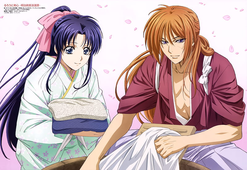Anime, Rurouni Kenshin, Kaoru Kamiya, Kenshin Himura, HD wallpaper