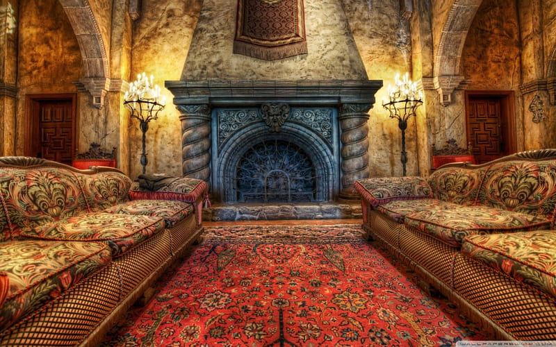 Fireplace In The Tower of Terror, fireplace, amusement park, gothic, lobby, dark ride, Tower of Terror, haunted attraction, disney, HD wallpaper