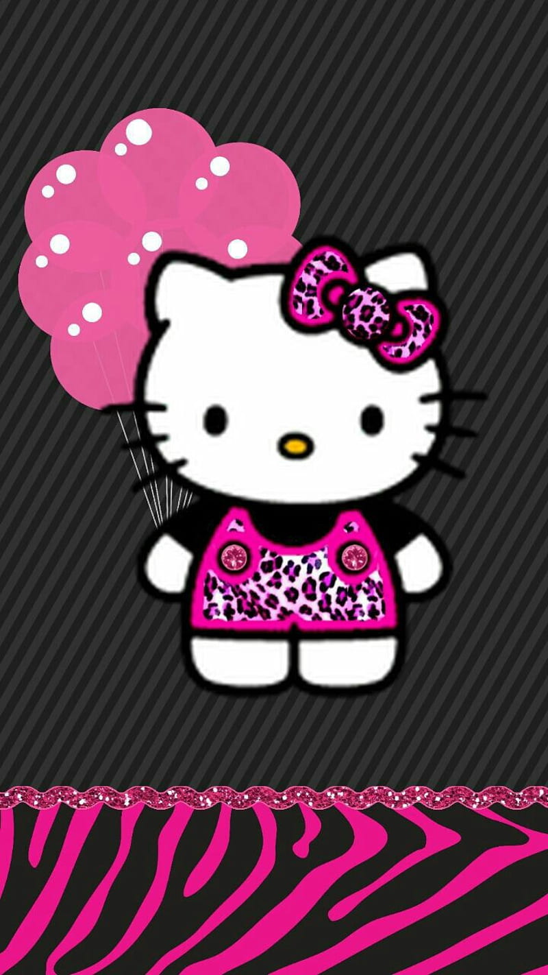 Miss Kitty, glitter, pink, HD phone wallpaper | Peakpx