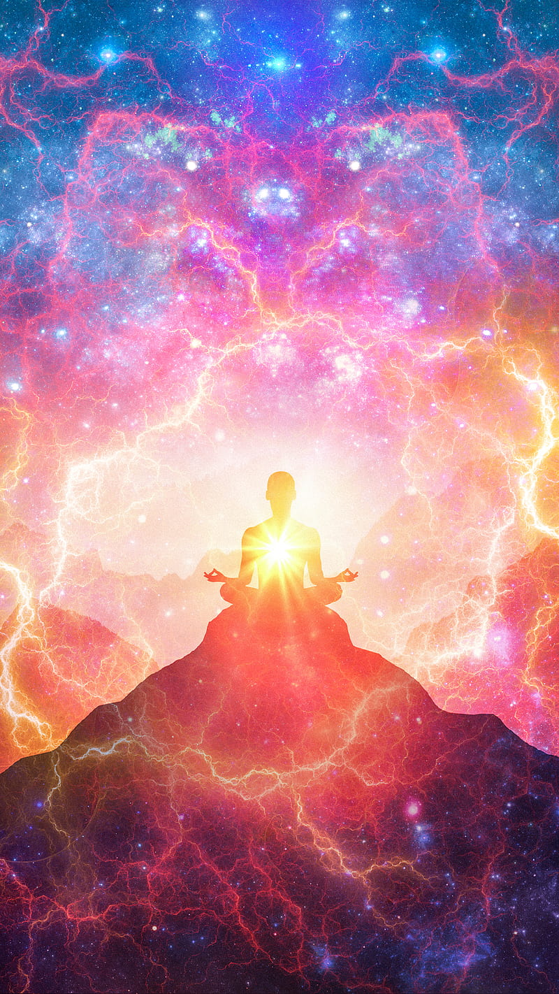 Premium Photo  Universe cosmos meditation background chakras prana the  mind of god and spirituality generative ai