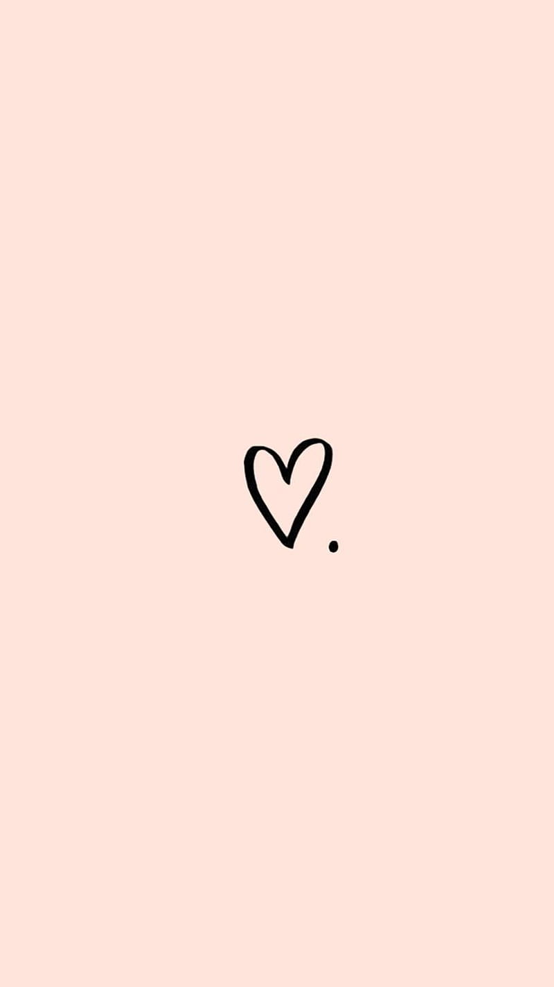 Love, valentines, pink, simple, pastel, pretty, cute, aesthetic, HD phone  wallpaper | Peakpx