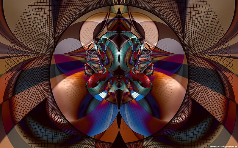 Gemini, kaleidoscope, , bryce, symmetry, abstract, HD wallpaper