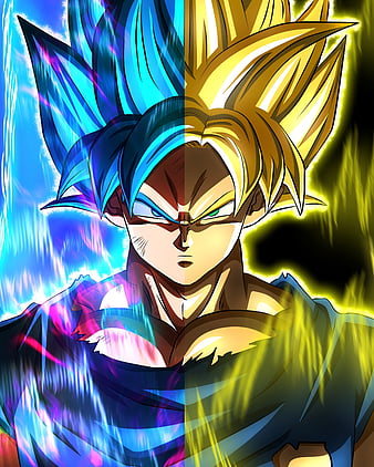 Dragon ball super anime, goku, ssj blue, movie, vegeta, HD phone wallpaper