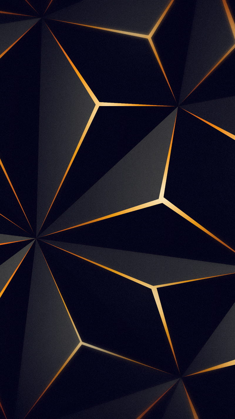 Triangle, black, colors, gold, modern, polis, solid color, steel, HD phone  wallpaper | Peakpx