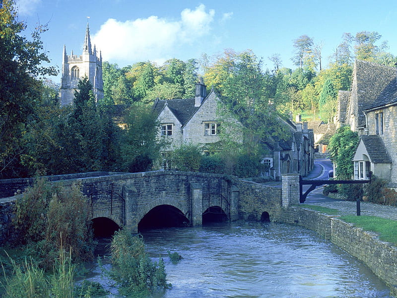 Castle Combe Cotswolds England., england, HD wallpaper