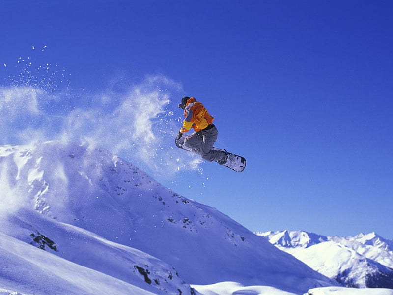 Snowboarding on Powder, powder, ski, snow, snowboarding, HD wallpaper