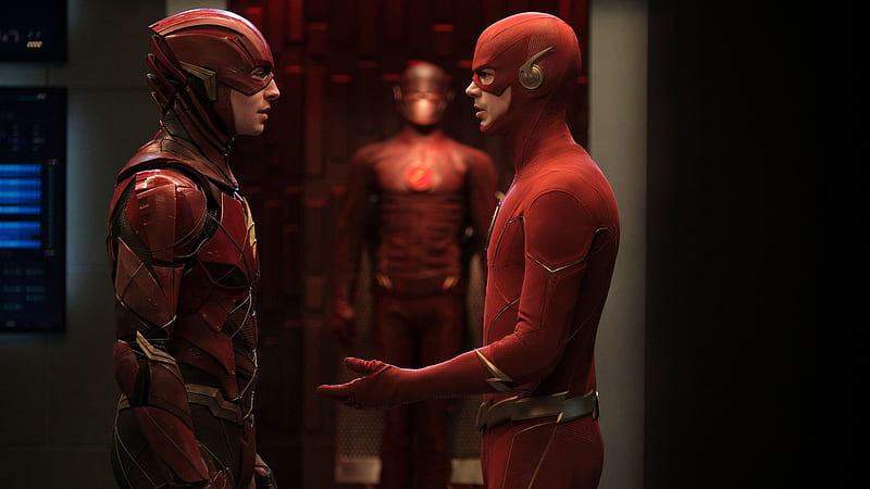 Ezra Miller As Flash Meets Barry Allen In Crisis On Infinite Earths, crisis-on-infinite-earths, flash, tv-shows, ezra-miller, HD wallpaper