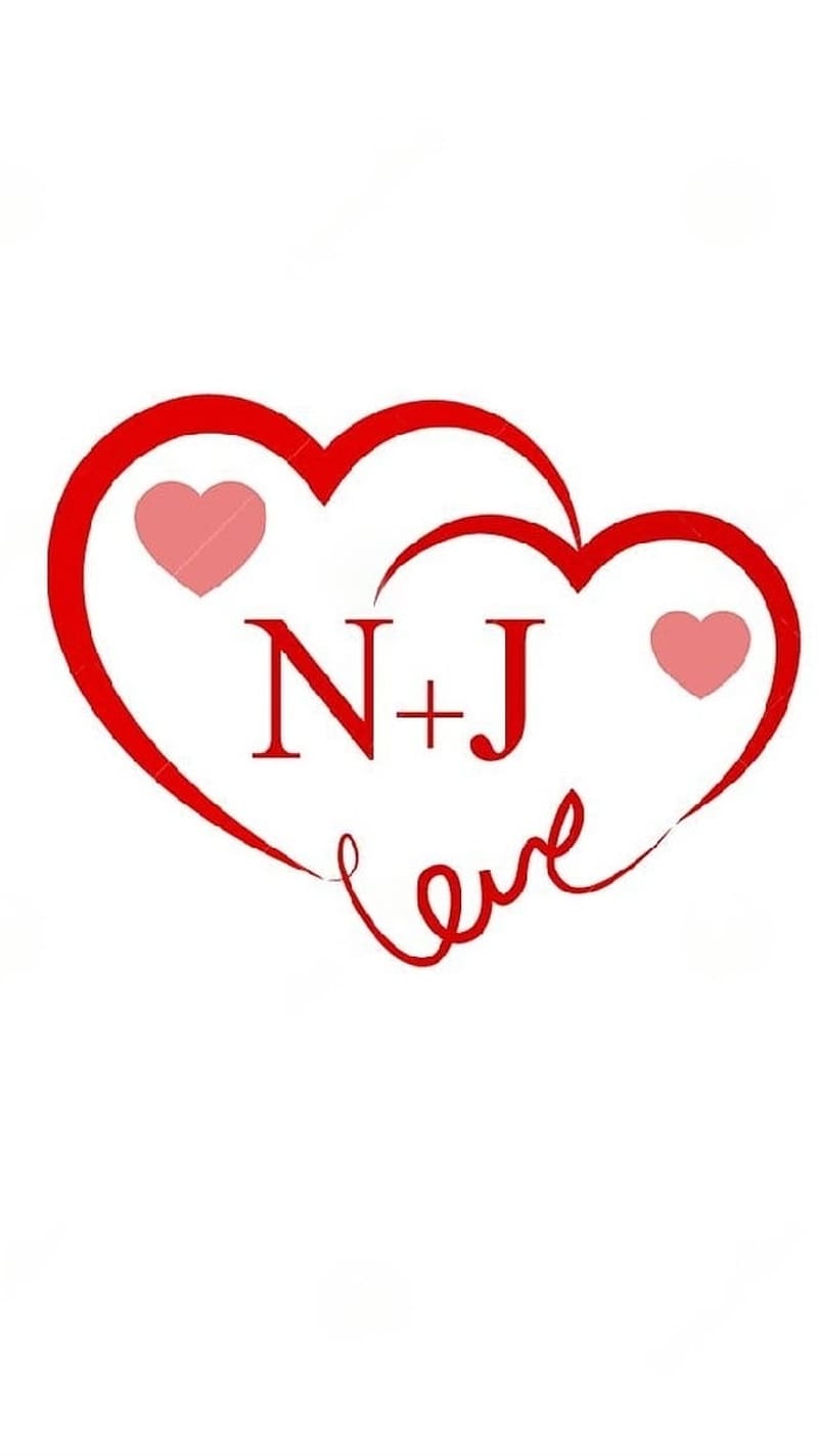 N.j Name Love, n j heart, n j love, letter n j, HD phone wallpaper