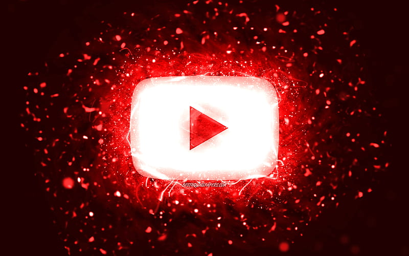 Youtube shorts red logo, , red neon lights, creative, red abstract  background, HD wallpaper | Peakpx