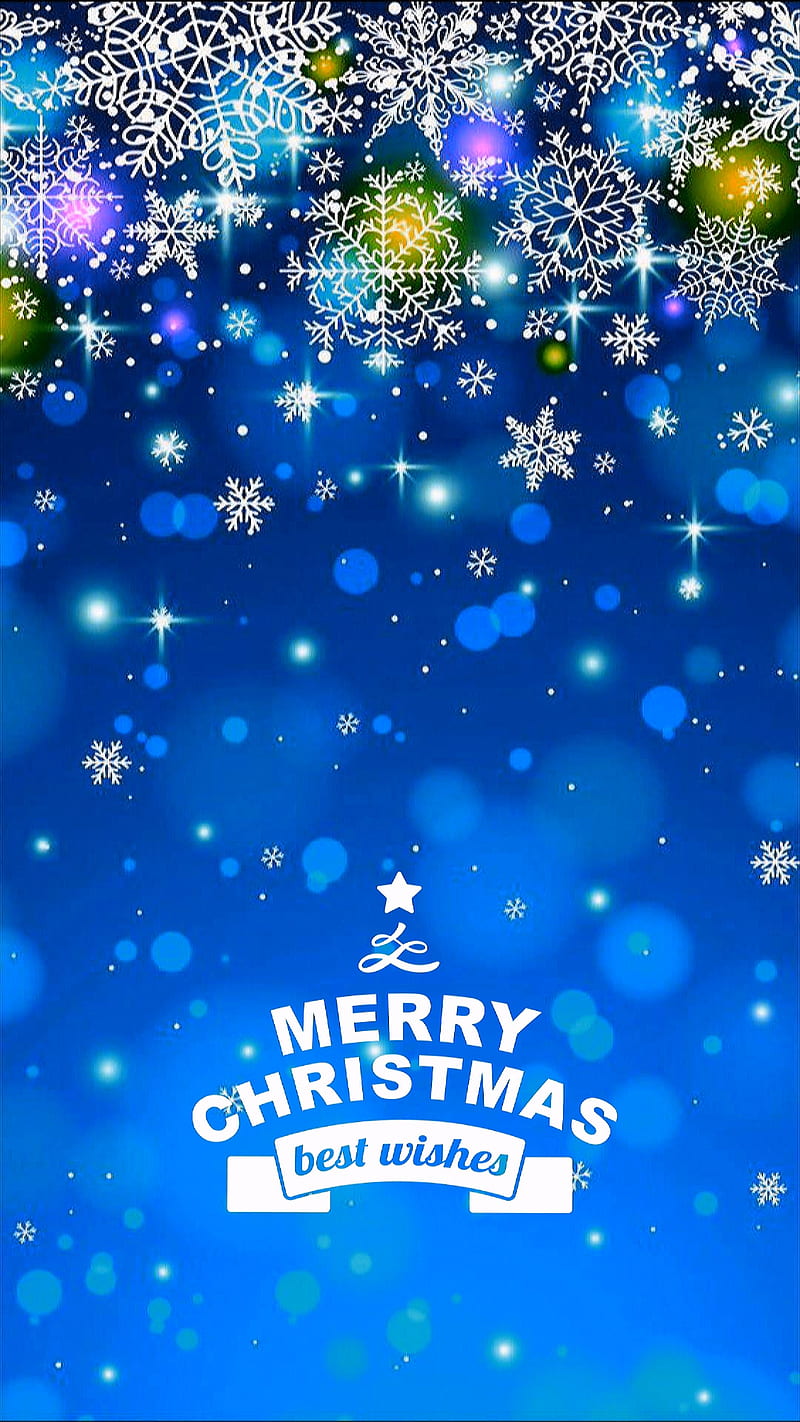 Best wishes, blue, christmas, holiday, merry christmas, sayings, snow, snowflakes, wish, HD phone wallpaper
