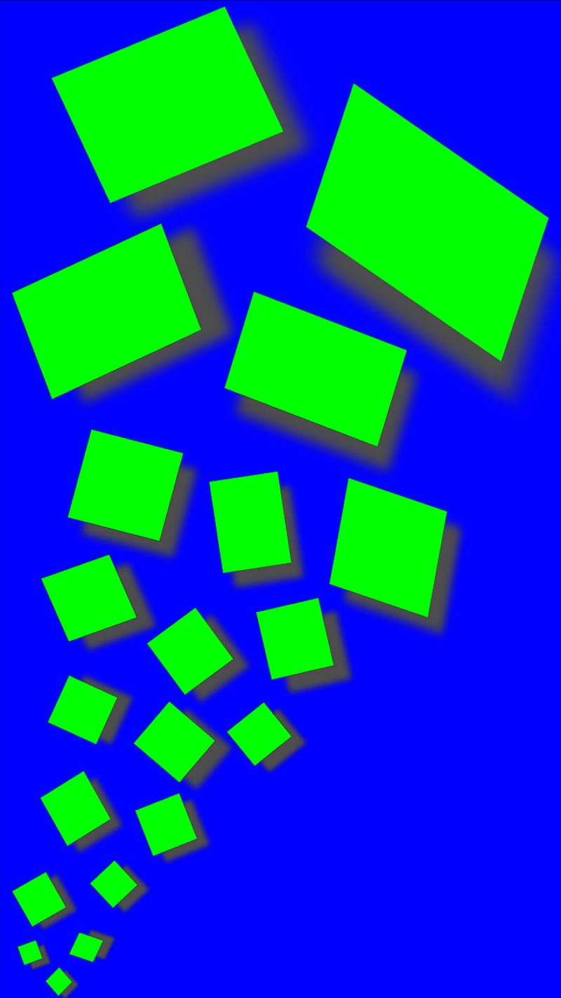 quadrati verdi, 3d, blu, green, verde, HD phone wallpaper