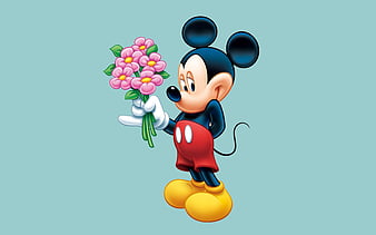 Mickey Mouse Light Pink Wallpapers  Mickey Mouse Wallpaper 4k