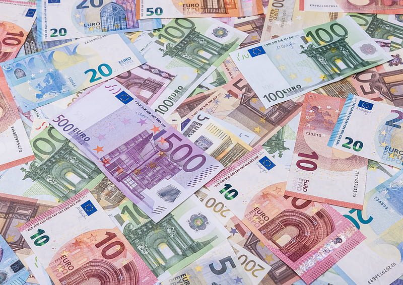 euro, money, bills, currency, HD wallpaper