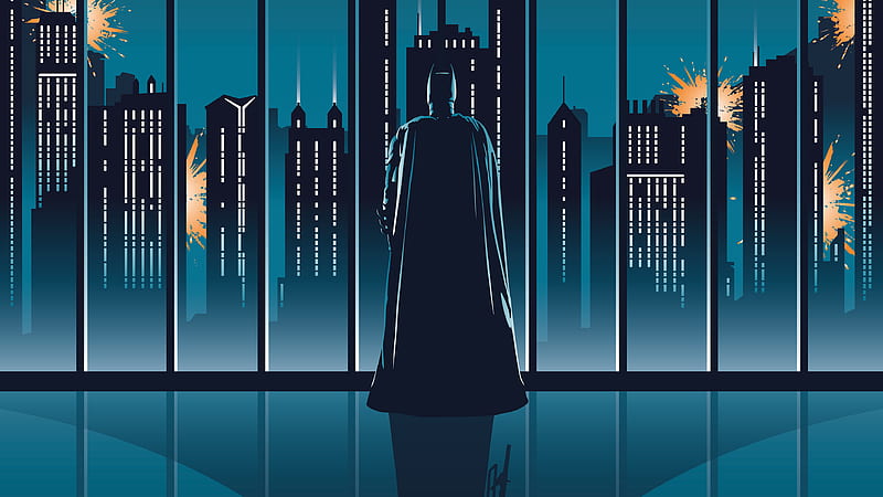 Batman Dark Knight Minimal , batman, superheroes, artist, artwork, digital-art, minimalism, minimalist, behance, HD wallpaper