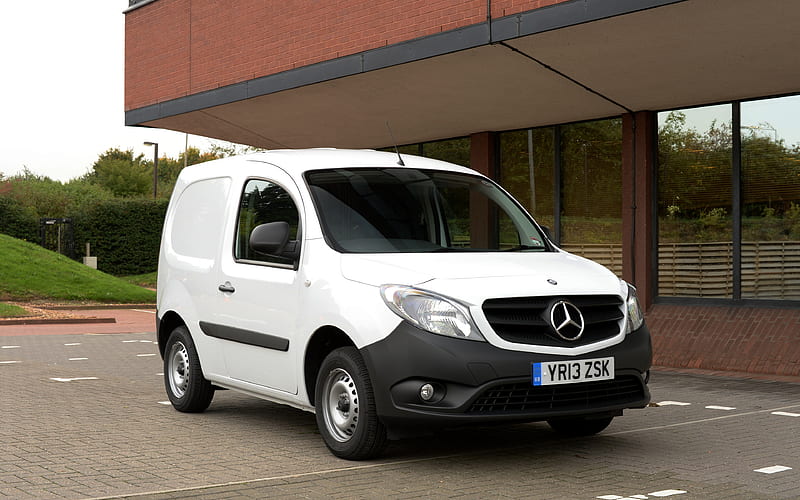 Mercedes-Benz Citan, 2018, cargo minivan, cargo delivery, new white Citan, Mercedes, HD wallpaper