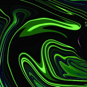 Neon green flow, digital, fluid, interweaving, liquid, pattern, smoke,  surreal, HD phone wallpaper | Peakpx