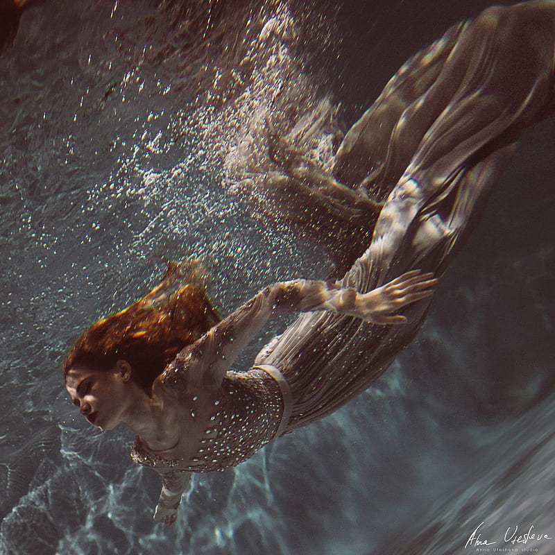 underwater, women, model, Anna Utesheva, water, HD phone wallpaper