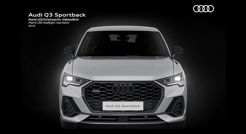 2020 Audi Q3 Sportback - Matrix LED headlight: Low beam , car, HD wallpaper
