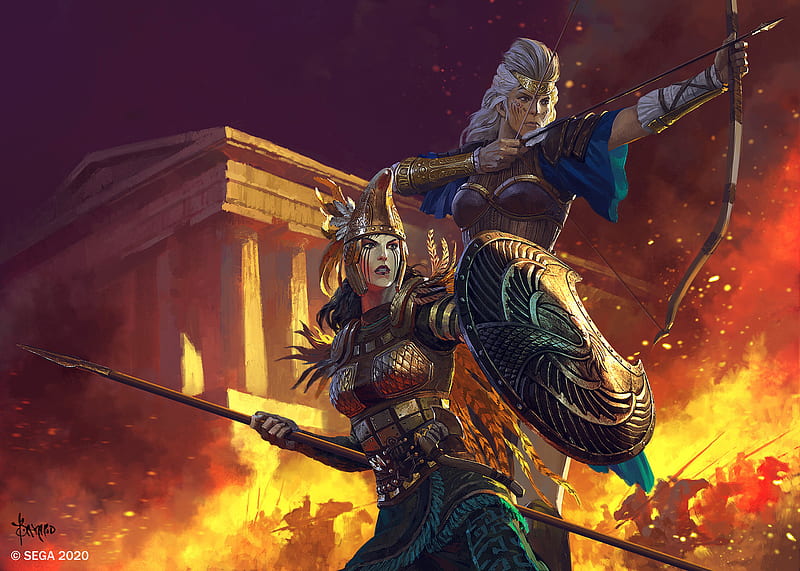 Video Game, Total War Saga: Troy, Woman Warrior, HD wallpaper