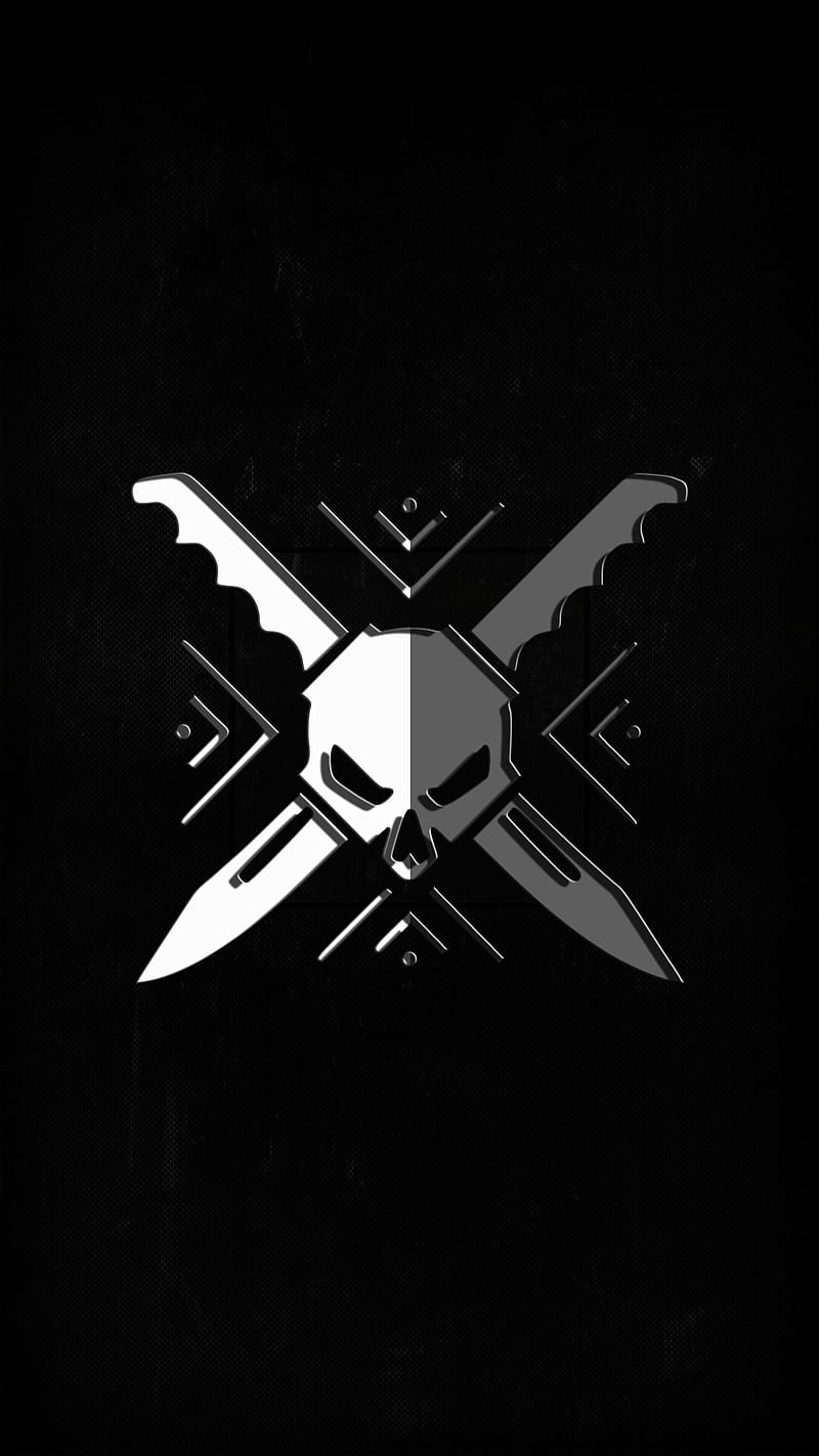 Stone Cold, 929, army, chef, knives, military, minimal, simple, skull, tactical, HD phone wallpaper