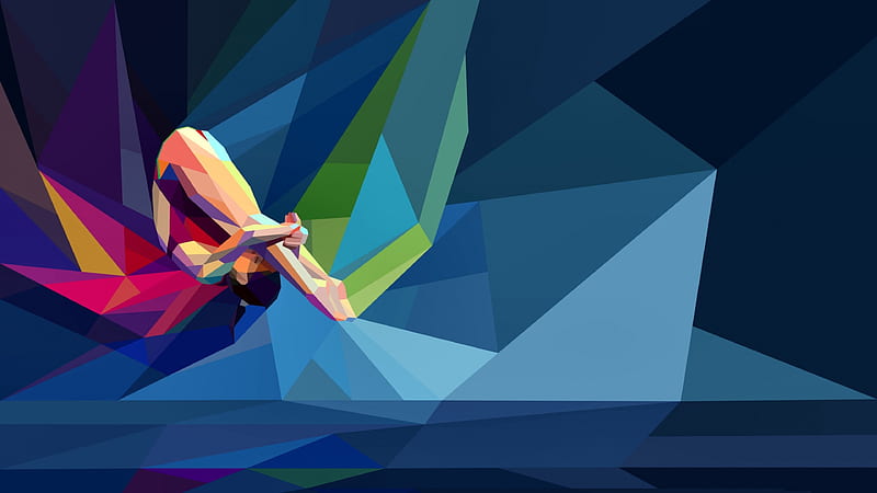 Olympic Gymnast, art, bonito, olympic, artwork, gymnast, 1916, painting, summer, wide screen, esports, HD wallpaper