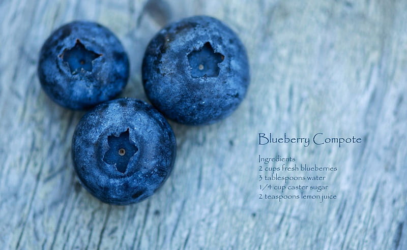 Blueberries, fruit, blueberry, recipe, compote, blue, HD wallpaper
