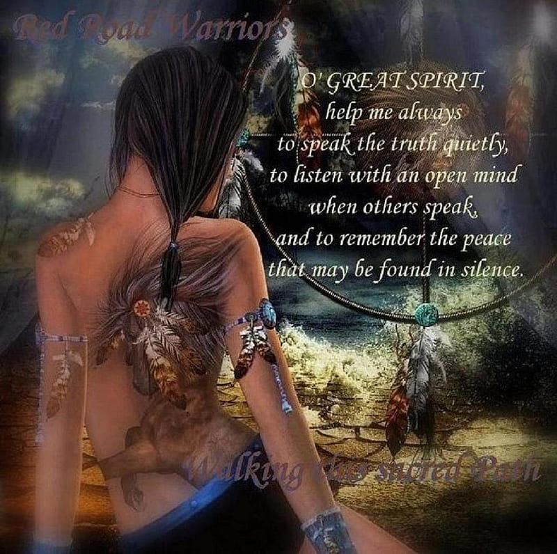 'Native American wisdom'......, Indian maiden, Indians, native american, prayer to the Great Spirit, HD wallpaper