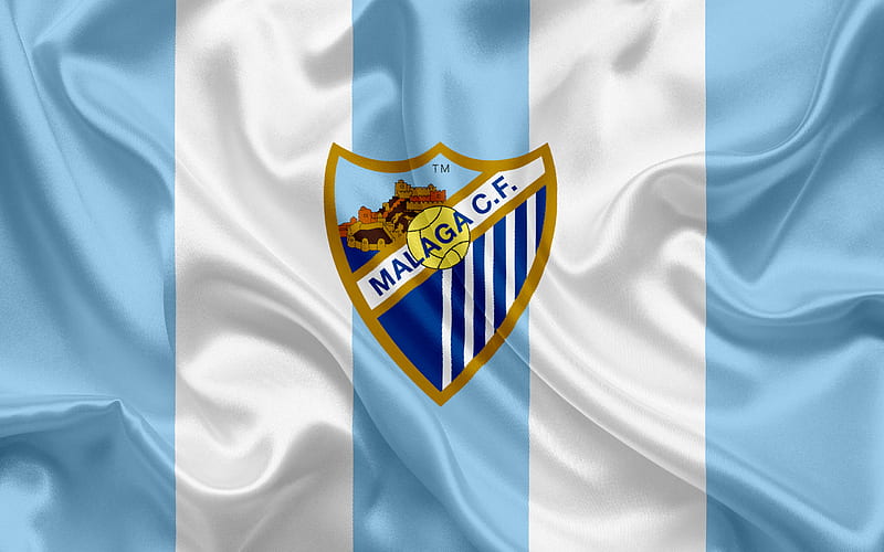 Malaga FC, football club, Malaga emblem, logo, La Liga, Malaga, Spain, LFP, Spanish Football Championships, HD wallpaper