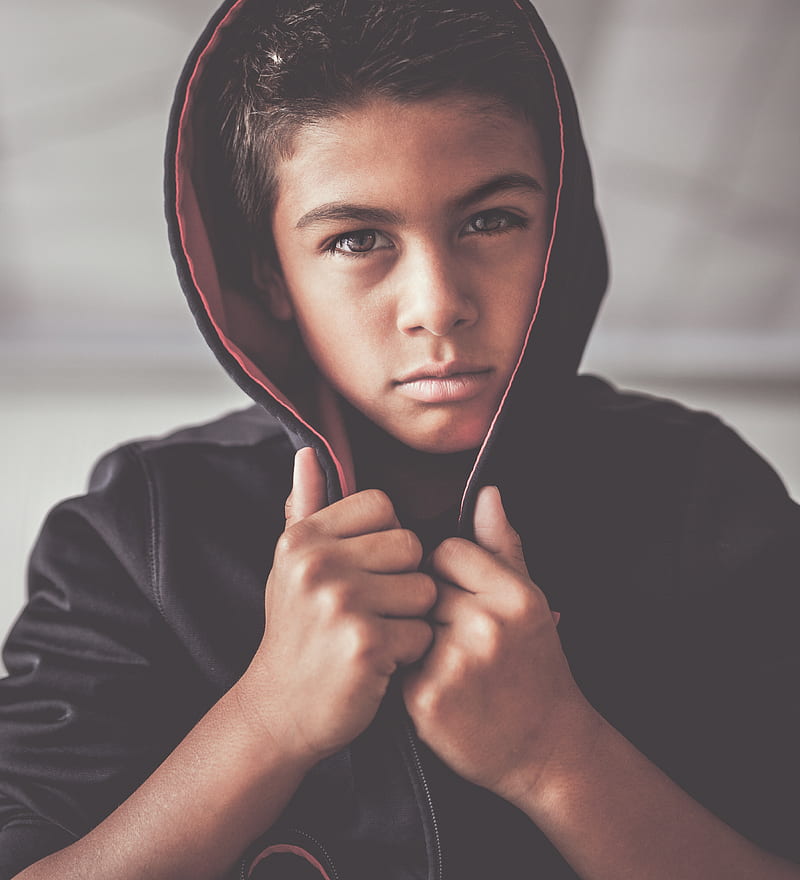 boy in black hoodie, HD phone wallpaper