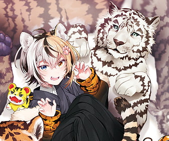 ArtStation - white tiger girl