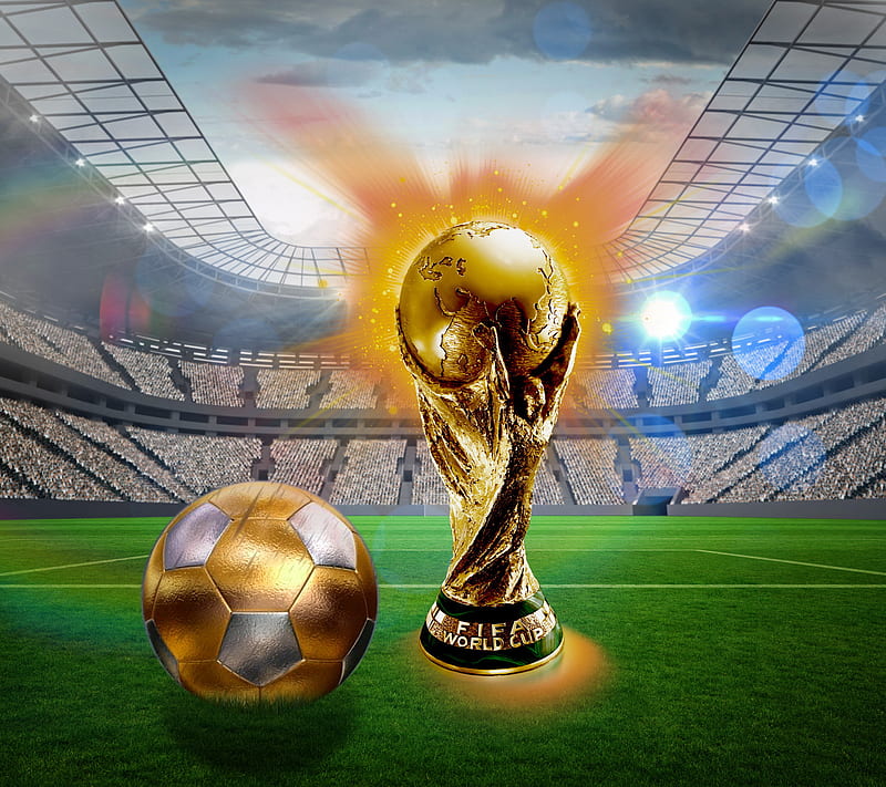 World Cup 2014, brazil, fifa, football, golden, trophy, world cup, HD wallpaper