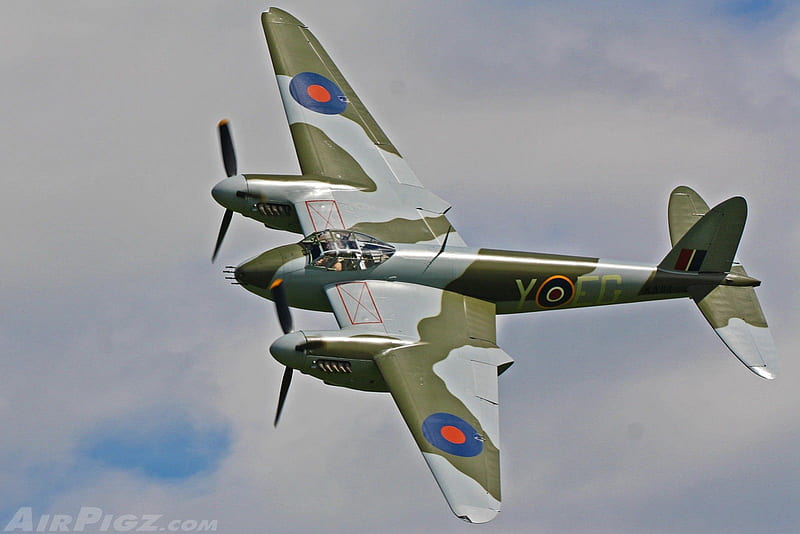 de Havilland Mosquito, twin engine, WW2, RAF, Merlin, British, HD wallpaper