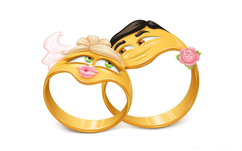 wedding rings-Happy Valentines Day theme, HD wallpaper